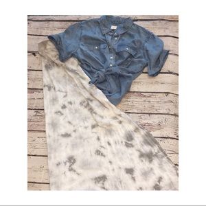 PIECES by KENSIE Grey & white Maxi Skirt Sz XS